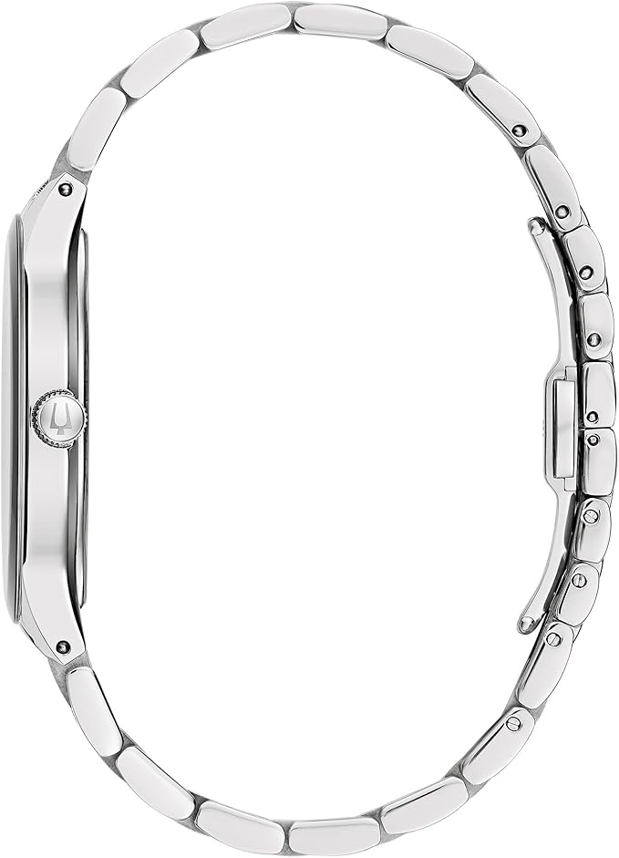 Bulova Men's Multi-Function 3-Hand Quartz Watch with Diamond Dial, Edge to Edge Crystal