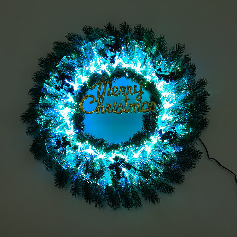 Christmas Window Decoration With Lights Garland