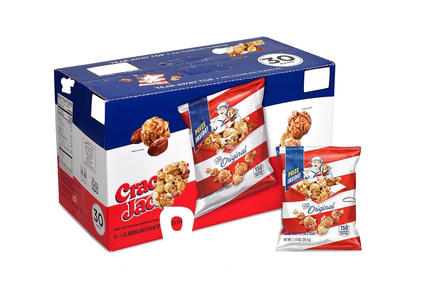 Cracker Jack Original Caramel Coated Popcorn and Peanuts 1.25 oz., 30 pk.
