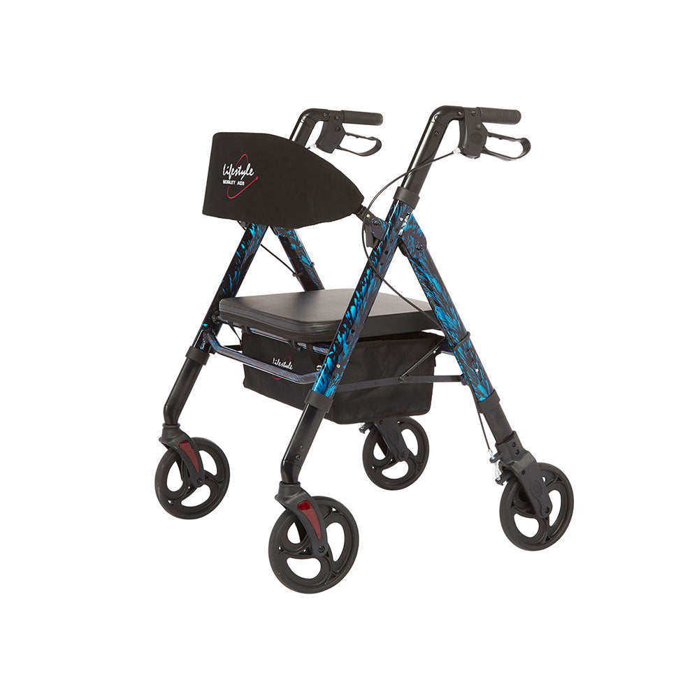 Rhythm Healthcare REGAL - BARIATRIC ALUMINUM 4 WHEEL ROLLATOR WITH UNIVERSAL HEIGHT ADJUSTMENT