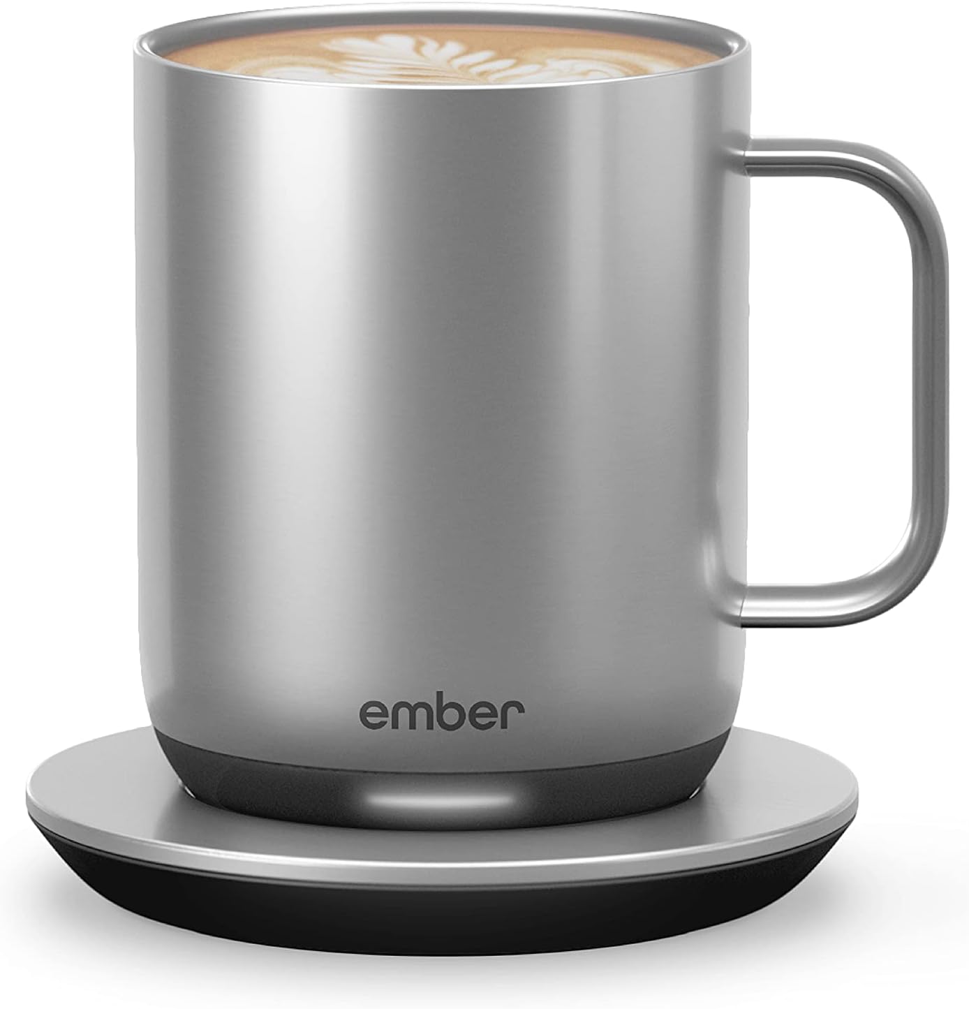 Ember Temperature Control Smart Mug 2, 10 Oz, App-Controlled Heated Coffee Mug with 80 Min Battery Life and Improved Design, Stainless Steel| LuxyPrime