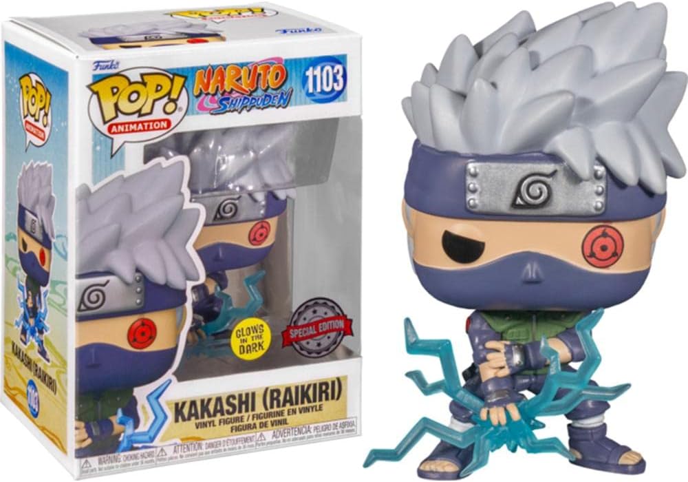 Funko POP Animation: Naruto Shippuden Kakashi (Raikiri) Glow-in-The-Dark Vinyl Figure Exclusive