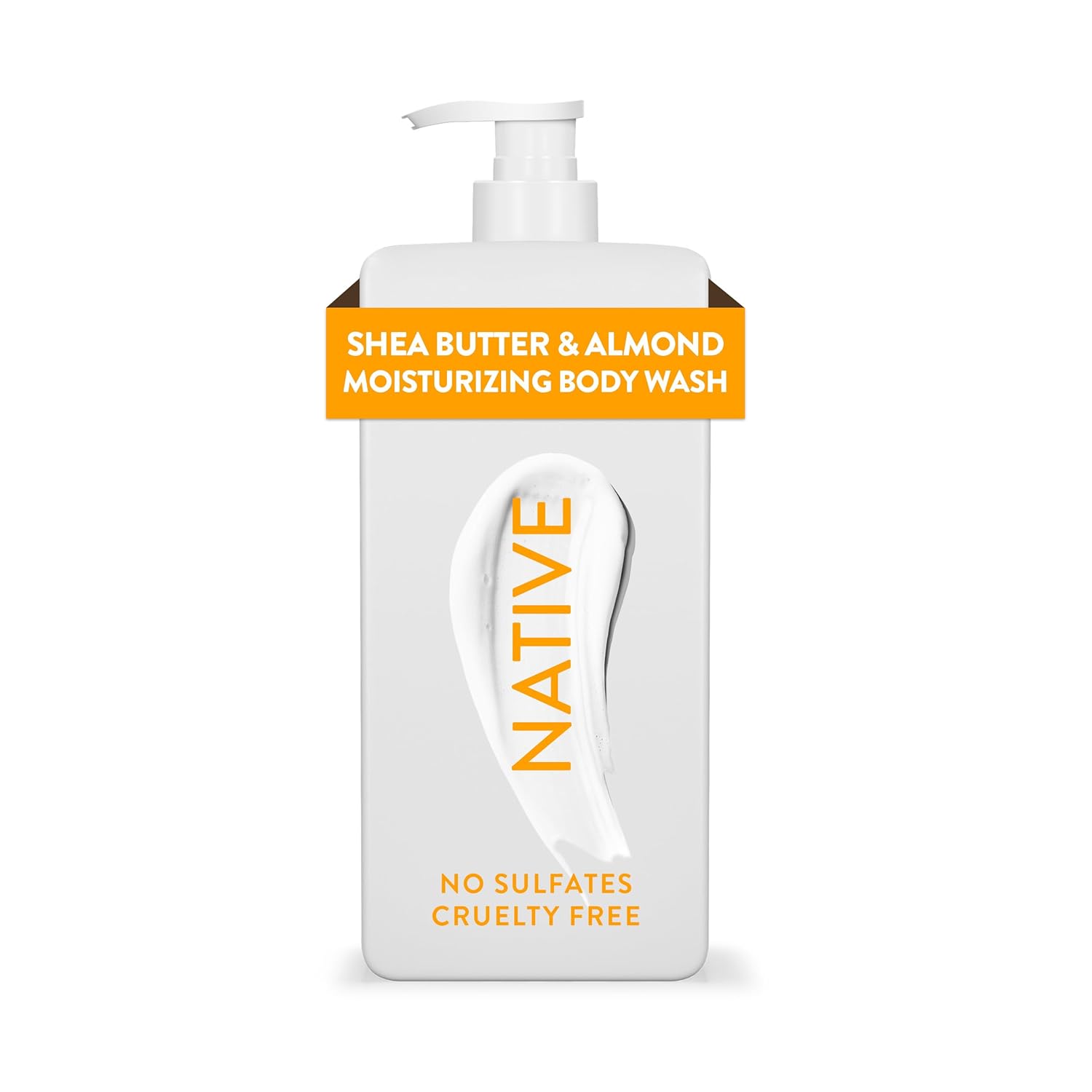 Native Moisturizing Body Wash Contains Naturally Derived Ingredients | For Women & Men, Sulfate, Paraben, & Dye Free Leaving Skin Soft and Hydrated | Shea Butter & Almond 18 oz || LuxyPrime.com
