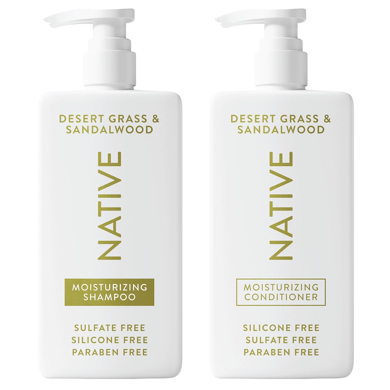 Native Desert Grass & Sandalwood Moisturizing Conditioner contains Naturally Derived Ingredients | All Hair Types - Color & Treated, Fine to Dry Damaged |Sulfate & Dye Free, 16.5 fl oz each (2 Pack) || LuxyPrime.com