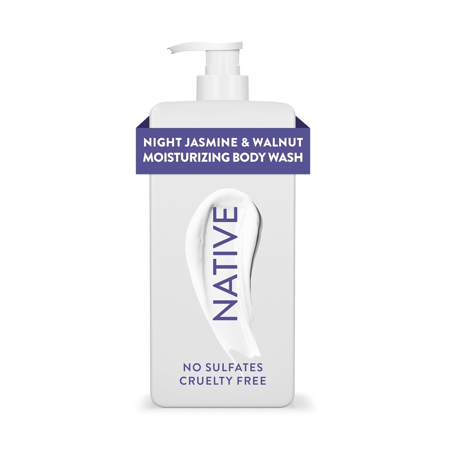 Native Moisturizing Body Wash Contains Naturally Derived Ingredients | For Women & Men, Sulfate, Paraben, & Dye Free Leaving Skin Soft and Hydrated | Night Jasmine & Walnut 18 oz || LuxyPrime.com