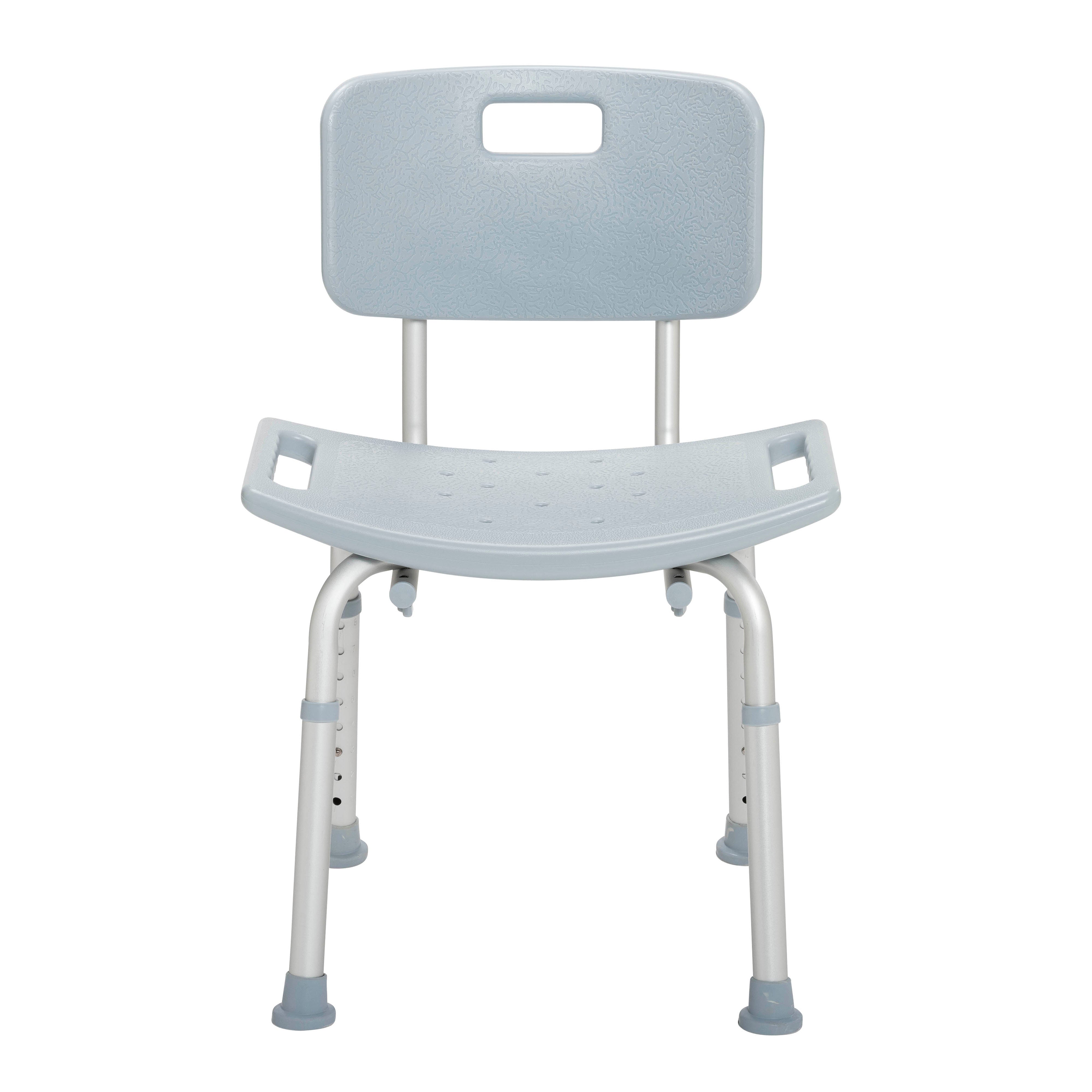 Bathroom Safety Shower Tub Bench Chair with Back, Gray